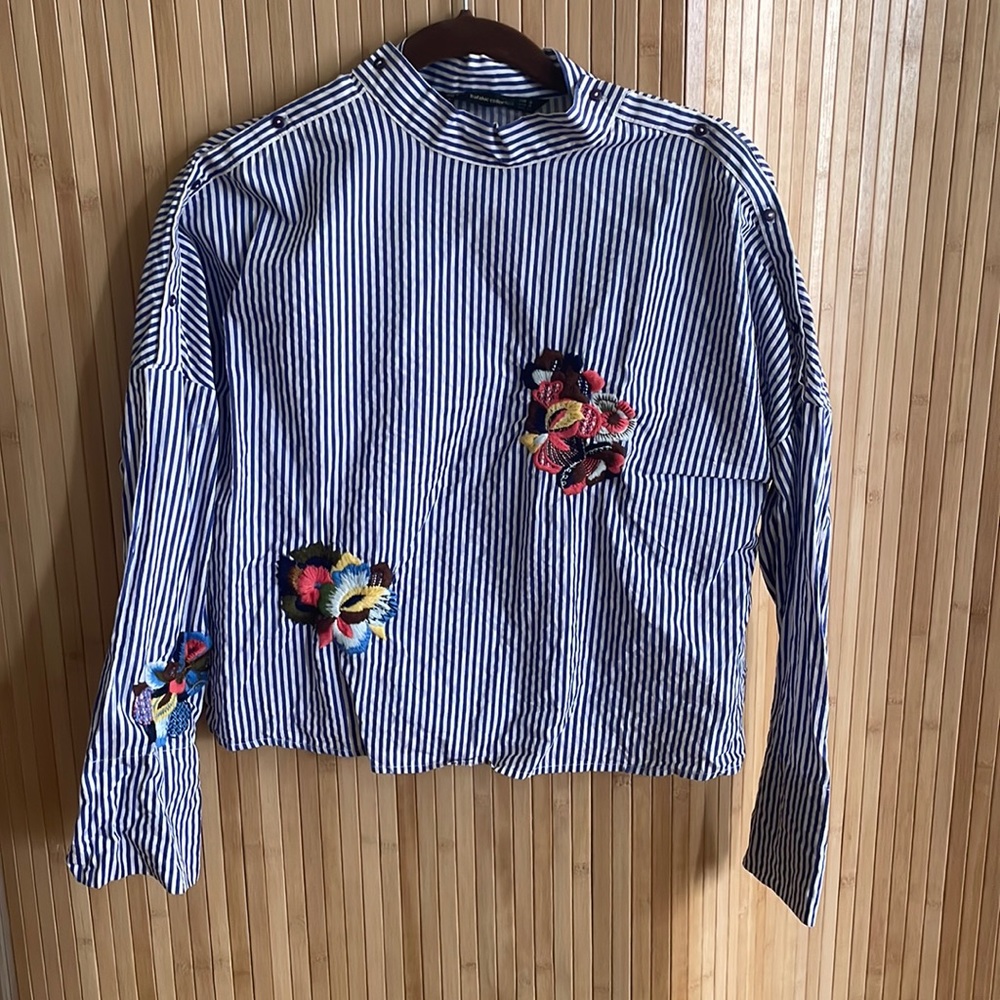 Zara Blouse with Floral Embroidery